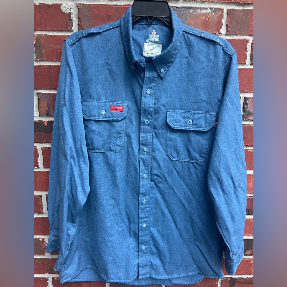 LAPCO FR DH Air Blue Large Tall Uniform Shirts Made w/ 5.5oz. Westex G3